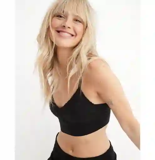 Bralette Negro Talla Large Aerie American Eagle