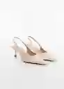 Zapatos Banda Beige Talla 42 Mujer Mango