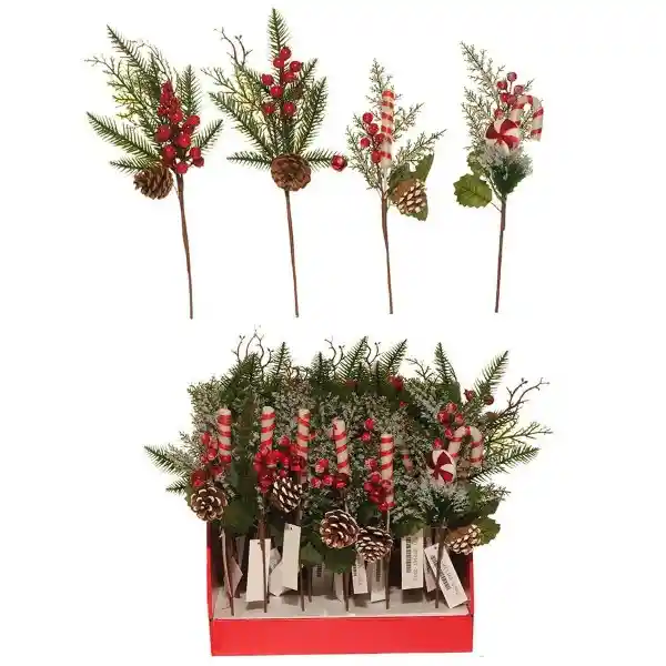 Follaje Bayas Piña Rojo Surtido S4 831-Mx2467-2532 Finlandek