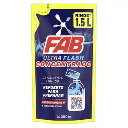 Fab Detergente Ultra Flash Repuesto Para Preparar