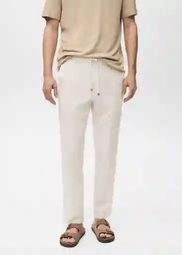 Pantalón Mauro Marfil Talla 40 Hombre Mango