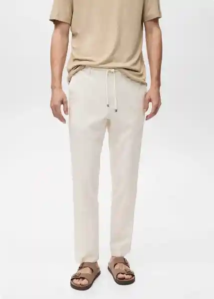 Pantalón Mauro Marfil Talla 40 Hombre Mango
