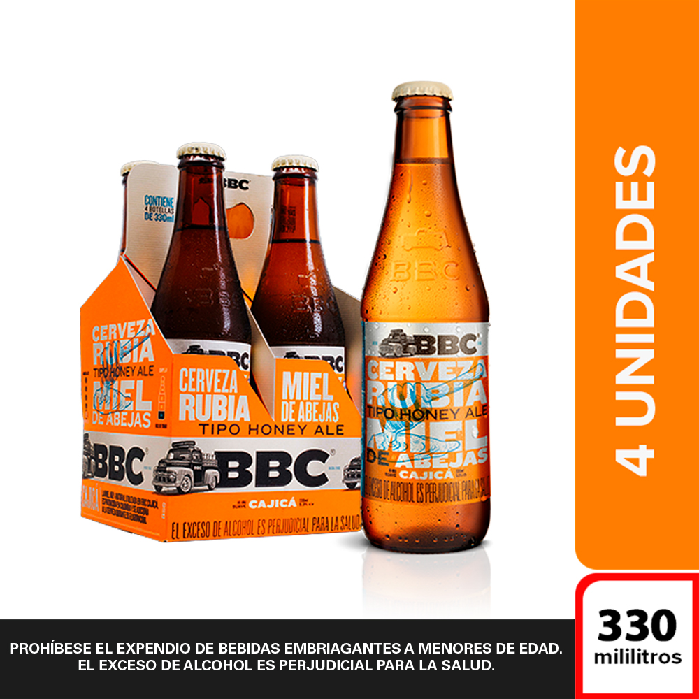 BBC Cerveza Cajicá Rubia 4 x 330 ml