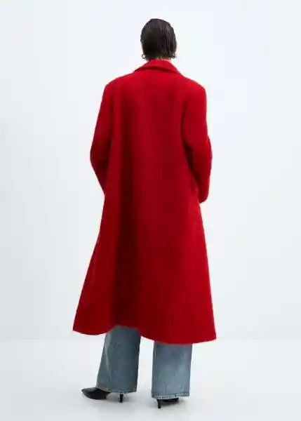 Abrigo Carmin Rojo Talla L Mujer Mango