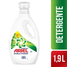 Ariel Doble Poder Detergente Líquido Concentrado 1,9 L