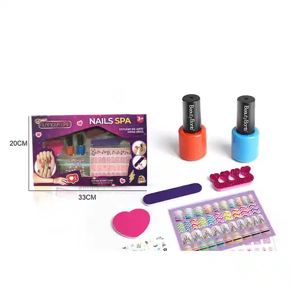 Glamour Girl Set de Manicura Para Niñas Con Accesorios