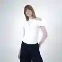 Camiseta Asimetría Lateral Blanco S Fuera de Serie