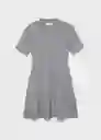 Vestido Domino Gris Medio Vigore Talla M Mujer Mango