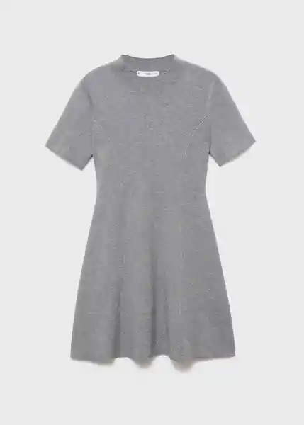 Vestido Domino Gris Medio Vigore Talla M Mujer Mango