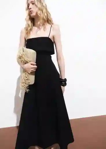 Vestido Nicola Negro Talla S Mujer Mango