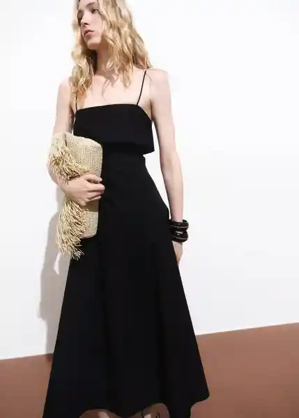 Vestido Nicola Negro Talla S Mujer Mango