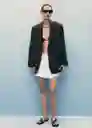 Short Skort Blanco Talla M Mujer Mango