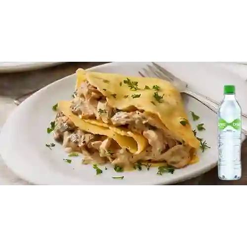 Combo Crepe Pollo y Champiñones + Brisa Con Gas 600ML