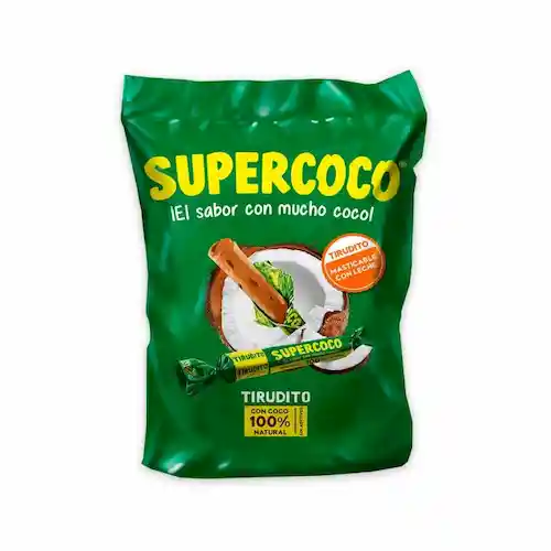 Supercoco Turrón de Coco Masticable con Leche Tirudito
