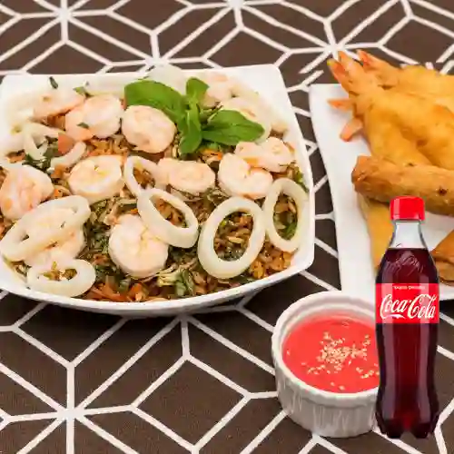 Combo Arroz Chino + Coca-Cola Sabor Original 400 ml