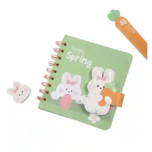 Libreta Argollada de Conejo Serie Easter 2023 Miniso