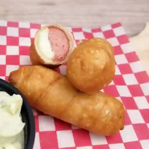 Mini palitos de queso salchicha x5