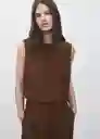 Top Adrian Marrón Talla M Mujer Mango