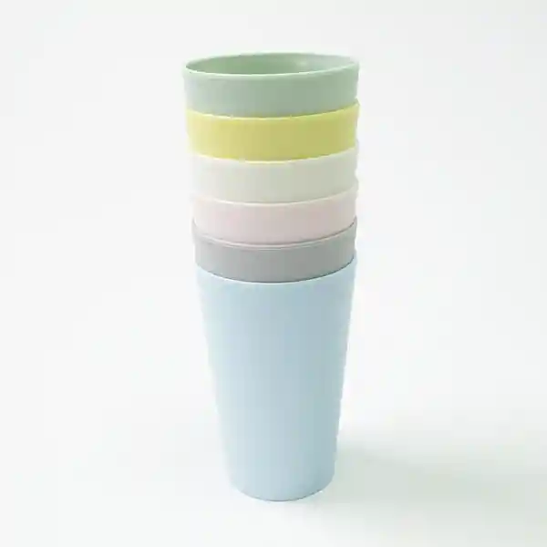Miniso Pack de Vasos Ecológico Multicolor