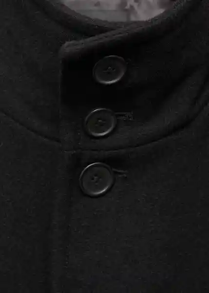 Abrigo Funnel Negro Talla M Hombre Mango
