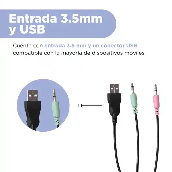 Audífonos Gaming de Diadema Morados GH220 Miniso
