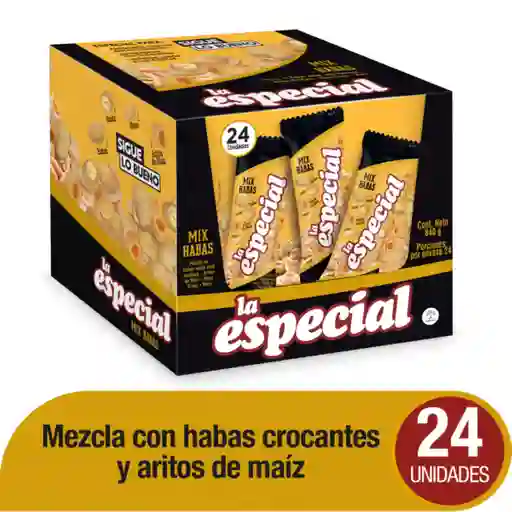 La Especial Mezcla de Maní Maíz y Habas Sabor a Miel Mostaza