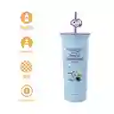 Vaso de Acero Inoxidable Con Pitillo Snoopy Azul 800 mL Miniso