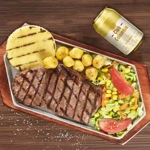 Carne Parrilla de 280gr + Club Colombia