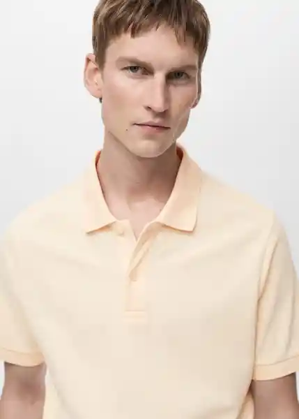 Camiseta Polo Rea Vainilla Talla L Hombre Mango