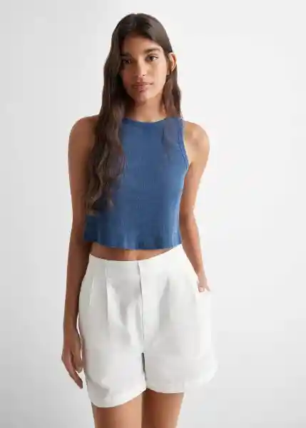 Top Mix Azul Noche Talla 20 Niñas Mango
