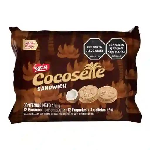 Galleta Cocosette Sándwich Rellenas Con Crema de Coco 438 g