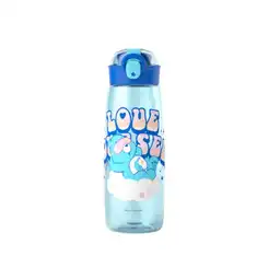Vaso Plástico Tapa Abatible Correa Bears Azul 600 mL Miniso