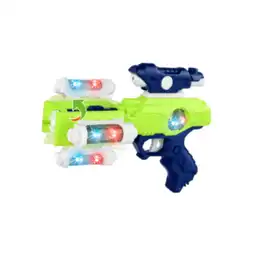 Pistola de Luz y Sonido Verde Serie Miniso