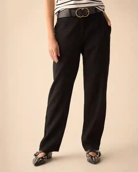 Pantalón Negro Puro Ultraoscuro Talla 12 431G200 Esprit