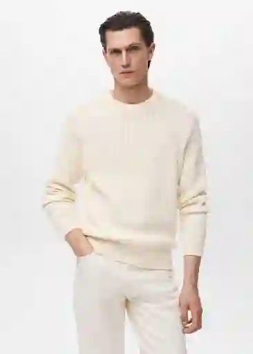 Jersey Mars Offwhite Talla M Hombre Mango