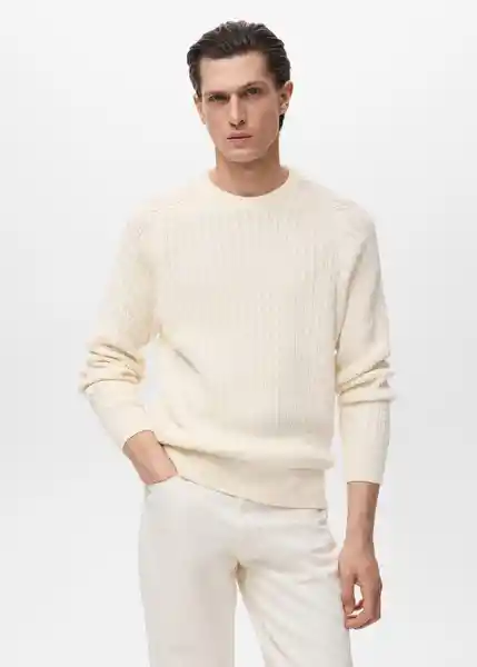 Jersey Mars Offwhite Talla M Hombre Mango