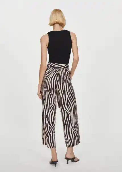 Pantalón Plumas Negro Talla M Mujer Mango