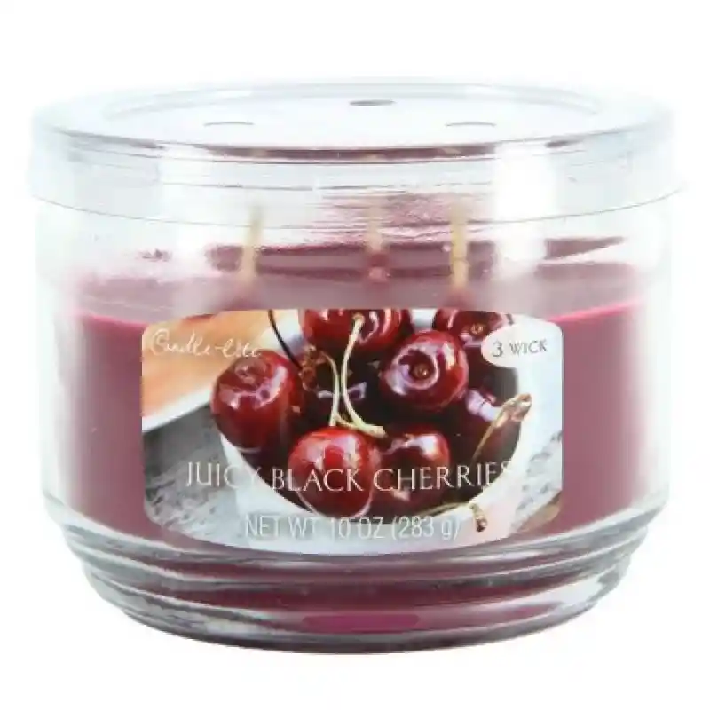 Candle Lite Home Vela 79565 Juicy Black Cherries 10 Oz