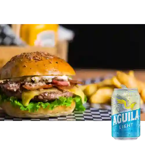 Combo Hamburguesa Casanova + Aguila Light Lta 330ml