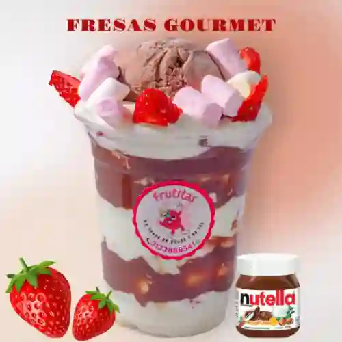 Fresas con Crema Gourmet Mediana