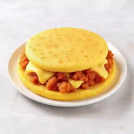 Arepa chicharrón queso