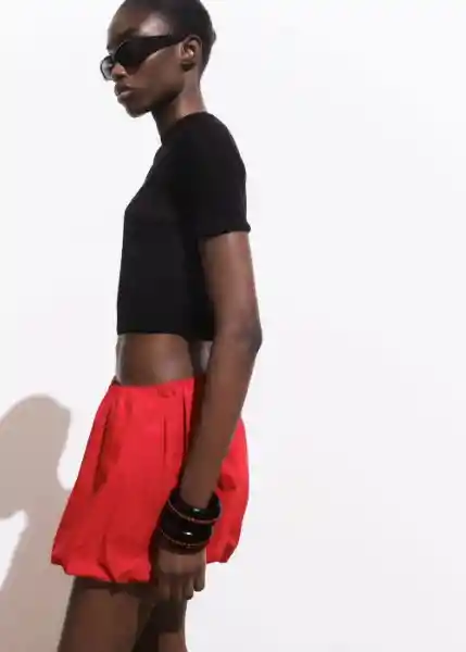 Short Bellini Rojo Talla 38 Mujer Mango