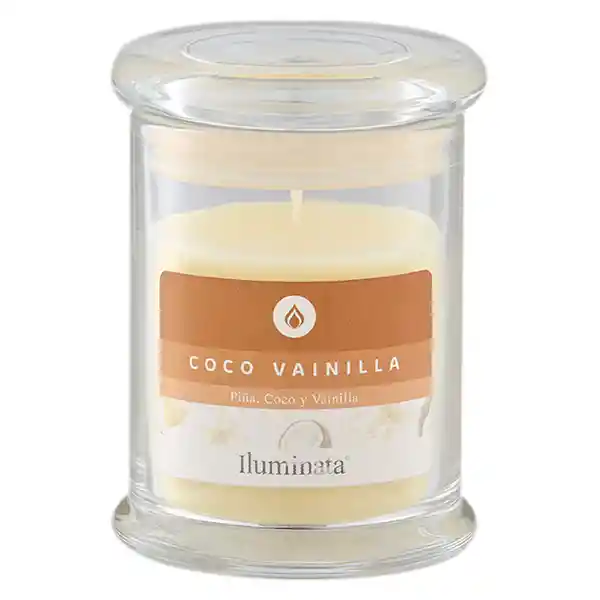 Iluminata Vela Vaso Coco Vainilla Beige 8 x 7 cm