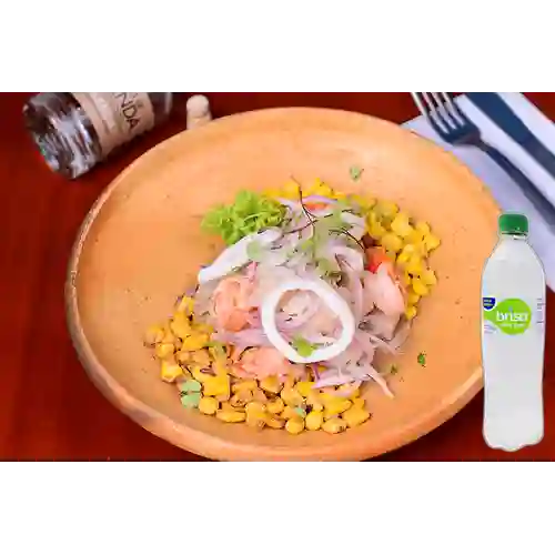 Combo Ceviche Mixto + Brisa Con Gas 400 ml