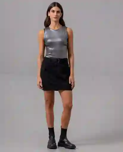 Falda Corta Mujer Negro Sombrio Ultraoscuro Talla 16 90861 Rifle