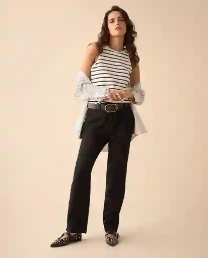 Pantalón Negro Puro Ultraoscuro Talla 12 431G200 Esprit