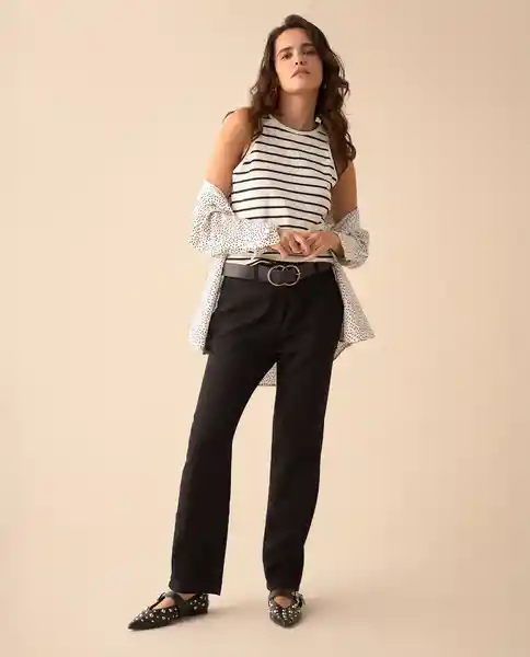 Pantalón Negro Puro Ultraoscuro Talla 12 431G200 Esprit