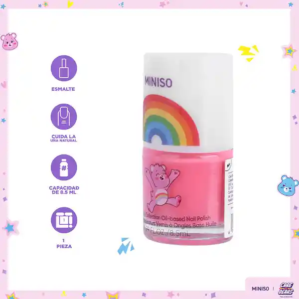 Esmalte de Uñas a Base de Aceite Care Bears Collection 01 Miniso