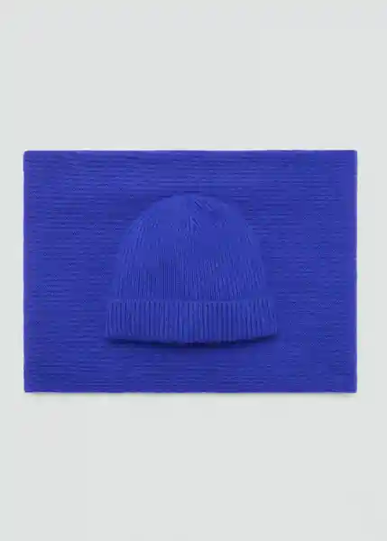 Gorro Onix Azul Mujer Mango