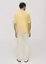 Camiseta Molina Amarillo Talla L Hombre Mango